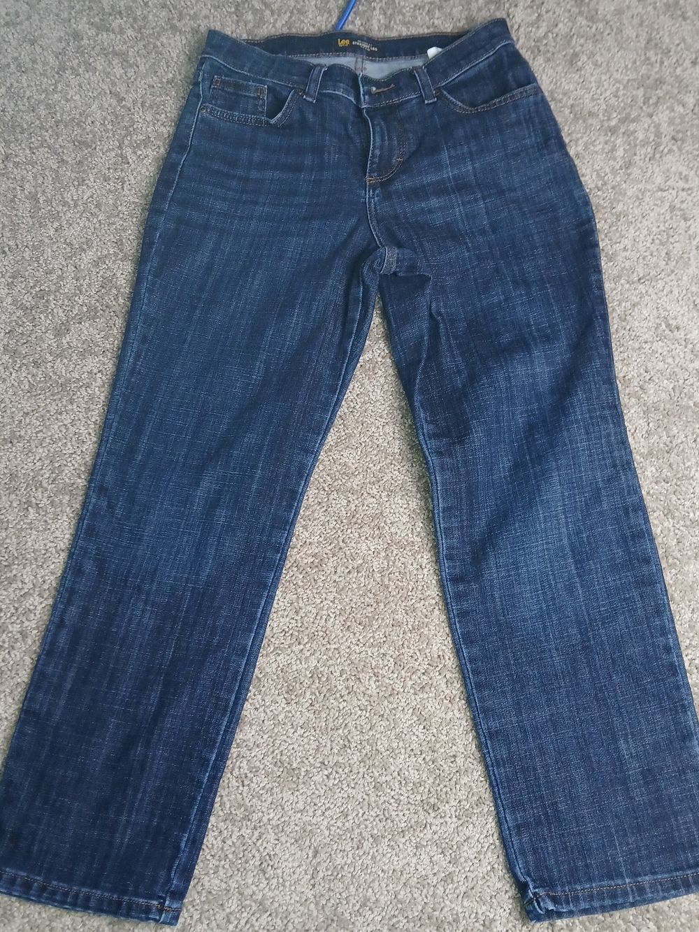 Lee Jeans Petite Relaxed Fit Blue Straight Leg Jeans Women - 4 Short Petite